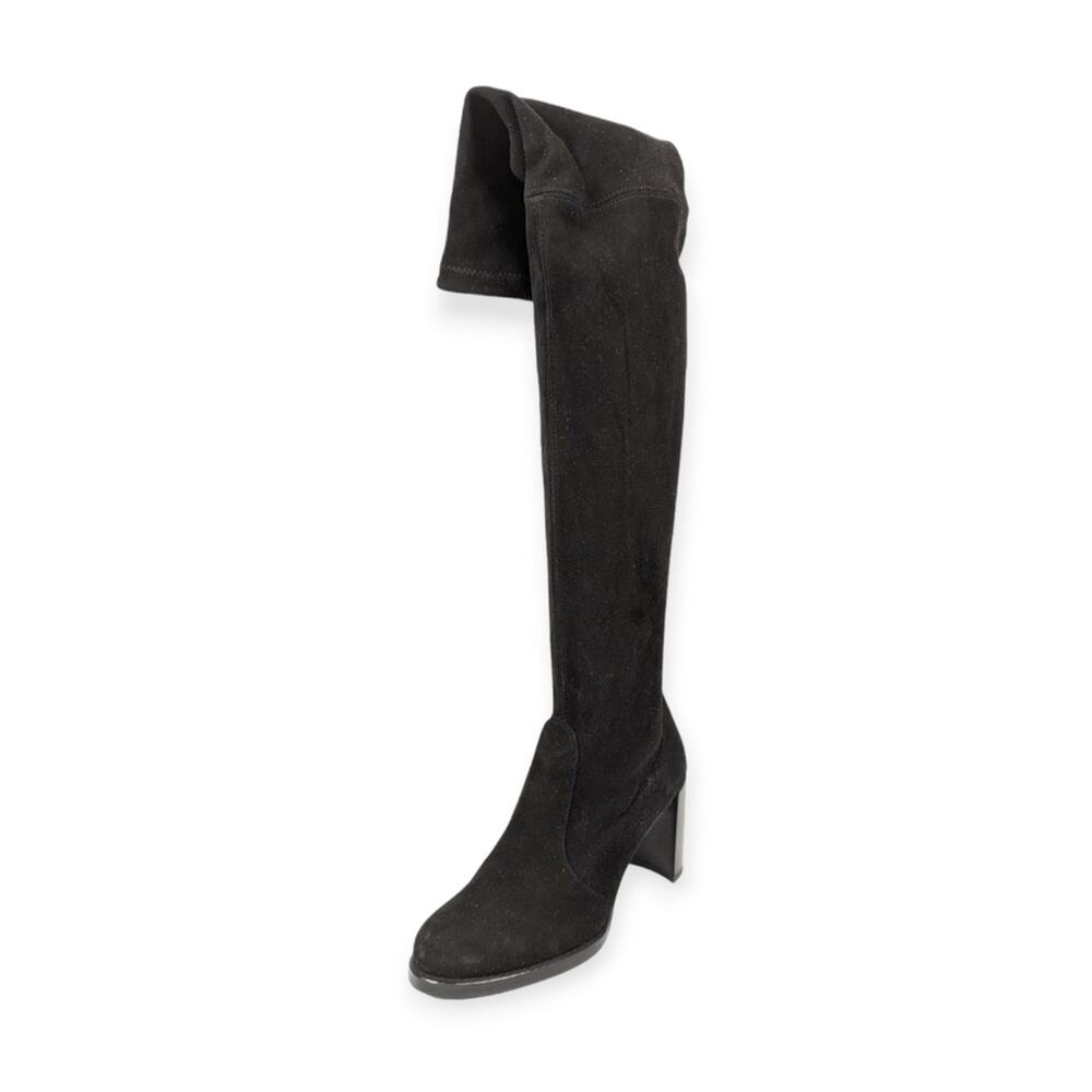 Stuart Weitzman Women Shoes Black Tieland Over The Knee Boots Size 4.5